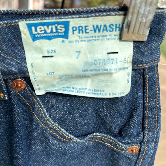 NOS Levi’s 1977 Deadstock Blue Denim Jeans 26503 sz 7 USA Made Old Stock - Picture 2 of 10